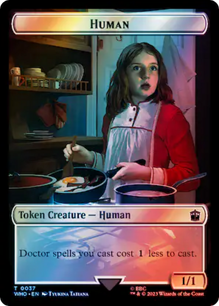 Human (0037) // Mark of the Rani Double-Sided Token (Surge Foil) [Doctor Who Tokens] | Impulse Games and Hobbies