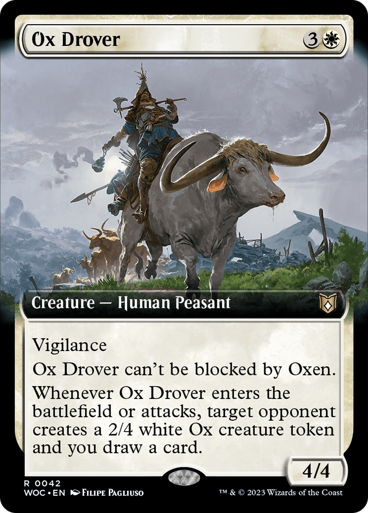 Ox Drover (Extended Art) [Wilds of Eldraine Commander] | Impulse Games and Hobbies