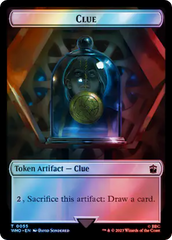 Alien Rhino // Clue (0055) Double-Sided Token (Surge Foil) [Doctor Who Tokens] | Impulse Games and Hobbies