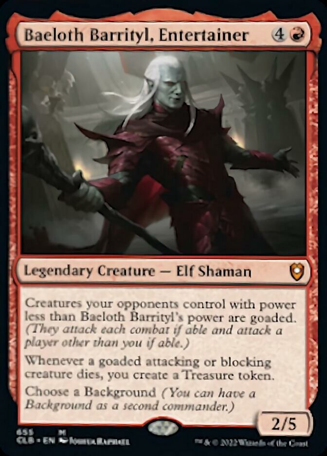 Baeloth Barrityl, Entertainer [Commander Legends: Battle for Baldur's Gate] | Impulse Games and Hobbies