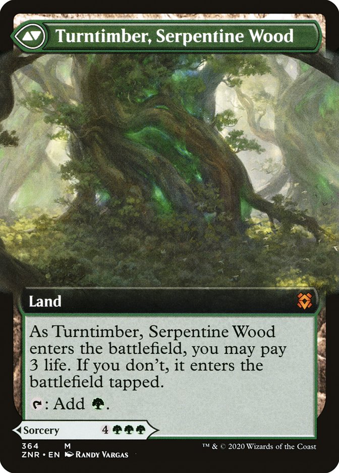 Turntimber Symbiosis // Turntimber, Serpentine Wood (Extended Art) [Zendikar Rising] | Impulse Games and Hobbies