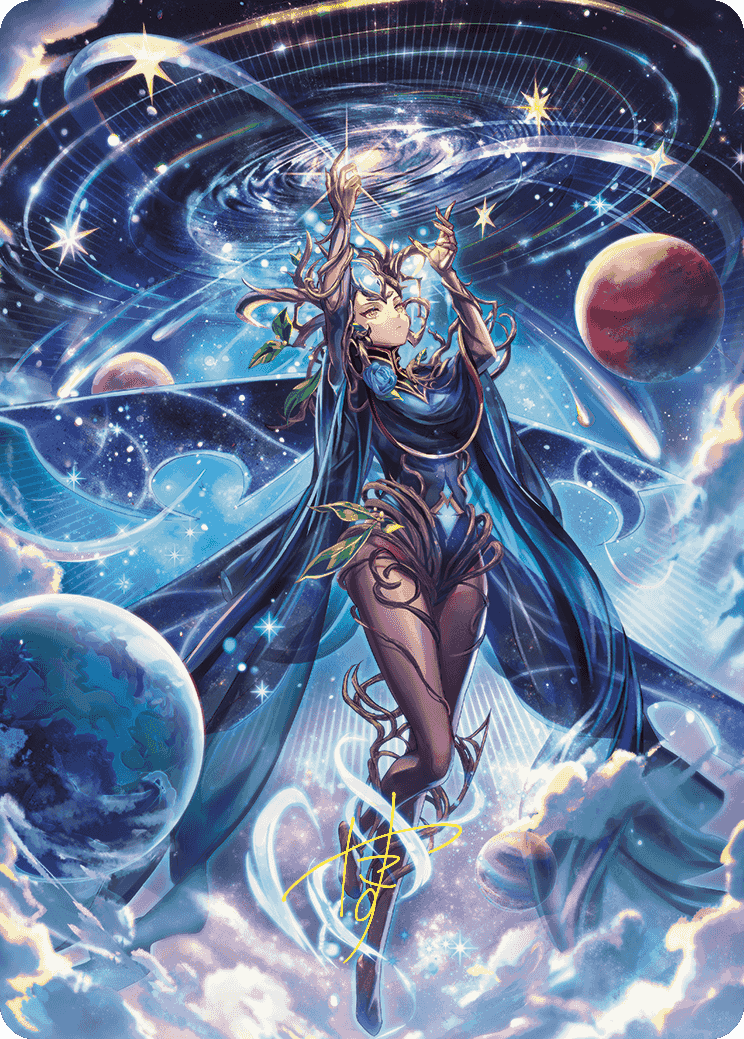 Omniscience Anime Art Card (Gold-Stamped Signature) [Wilds of Eldraine Art Series] | Impulse Games and Hobbies