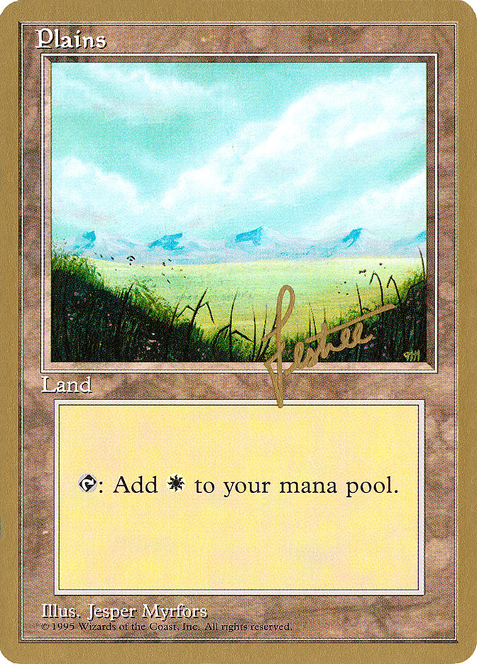 Plains (bl366) (Bertrand Lestree) [Pro Tour Collector Set] | Impulse Games and Hobbies