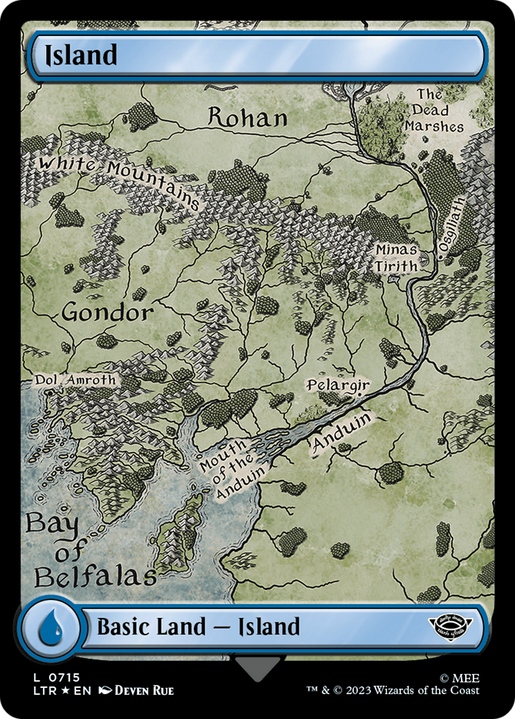 Island (0715) (Surge Foil) [The Lord of the Rings: Tales of Middle-Earth] | Impulse Games and Hobbies