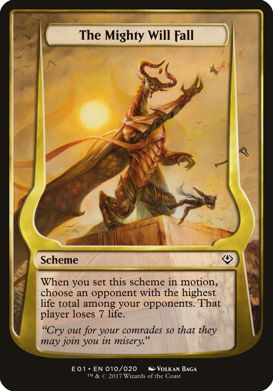 The Mighty Will Fall (Schemes) [Archenemy: Nicol Bolas Schemes] | Impulse Games and Hobbies