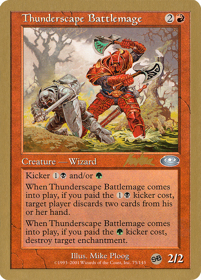 Thunderscape Battlemage (Brian Kibler) (SB) [World Championship Decks 2002] | Impulse Games and Hobbies