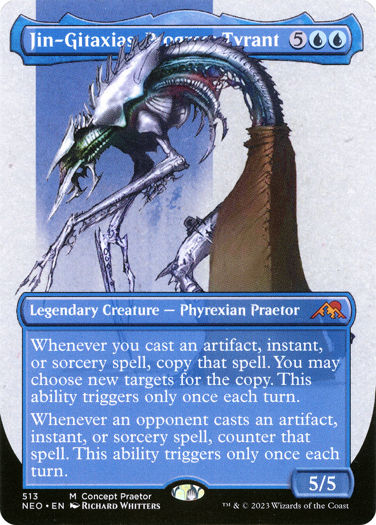 Jin-Gitaxias, Progress Tyrant (Borderless Concept Praetors) [Phyrexia: All Will Be One] | Impulse Games and Hobbies