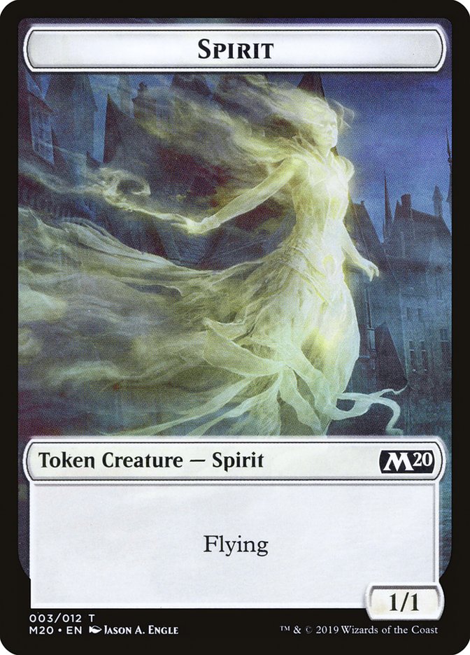 Spirit Token [Core Set 2020 Tokens] | Impulse Games and Hobbies