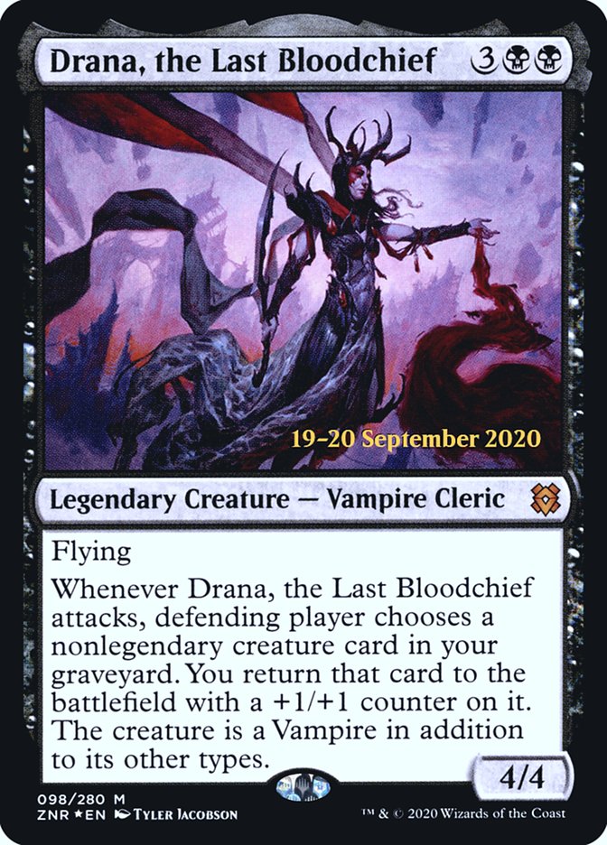 Drana, the Last Bloodchief  [Zendikar Rising Prerelease Promos] | Impulse Games and Hobbies