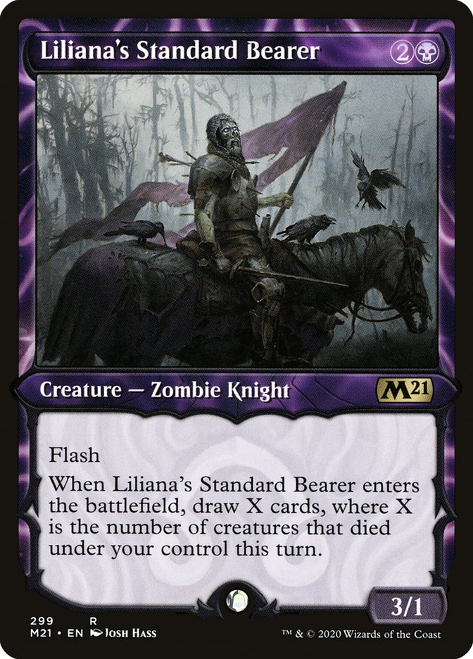 Liliana's Standard Bearer (Showcase) [Core Set 2021] | Impulse Games and Hobbies