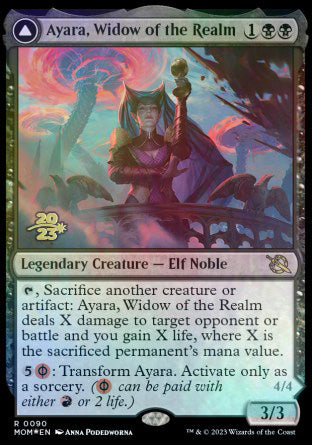 Ayara, Widow of the Realm // Ayara, Furnace Queen [March of the Machine Prerelease Promos] | Impulse Games and Hobbies
