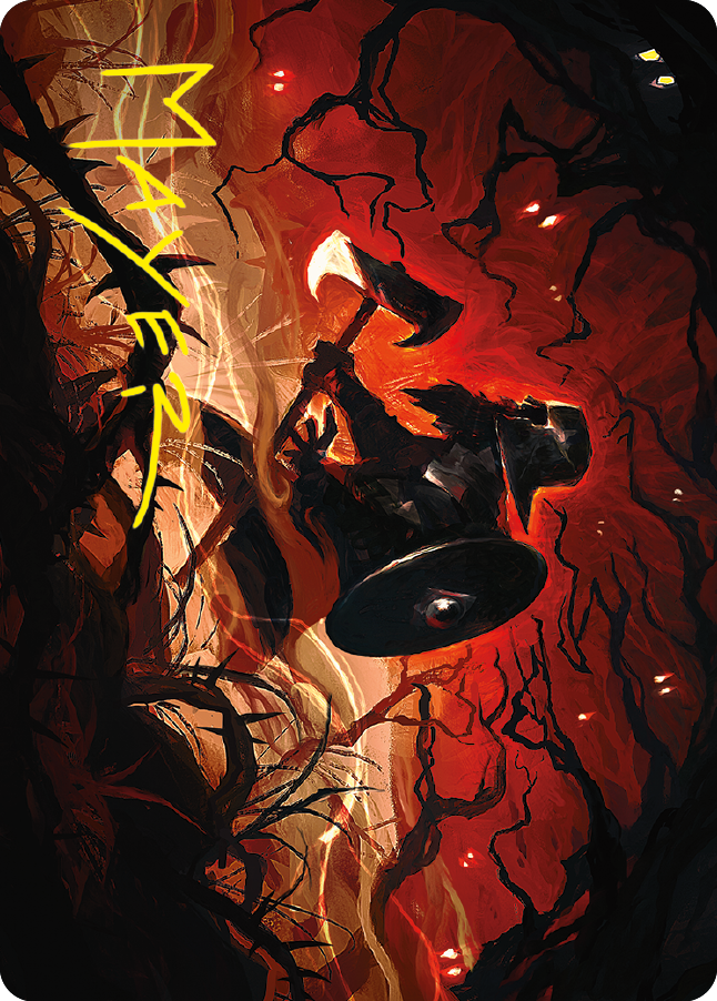 Gimli, Counter of Kills Art Card (44/81) (Gold-Stamped Signature) [The Lord of the Rings: Tales of Middle-earth Art Series] | Impulse Games and Hobbies