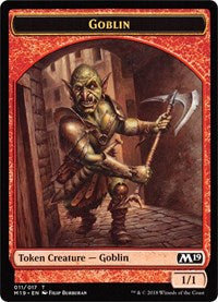 Goblin // Thopter Double-sided Token (Game Night) [Core Set 2019 Tokens] | Impulse Games and Hobbies