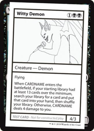 Witty Demon (2021 Edition) [Mystery Booster Playtest Cards] | Impulse Games and Hobbies