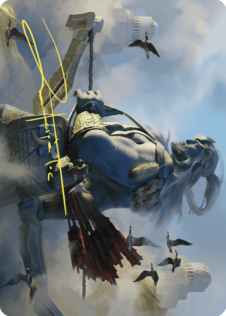 Skybeast Tracker Art Card (Gold-Stamped Signature) [Wilds of Eldraine Art Series] | Impulse Games and Hobbies