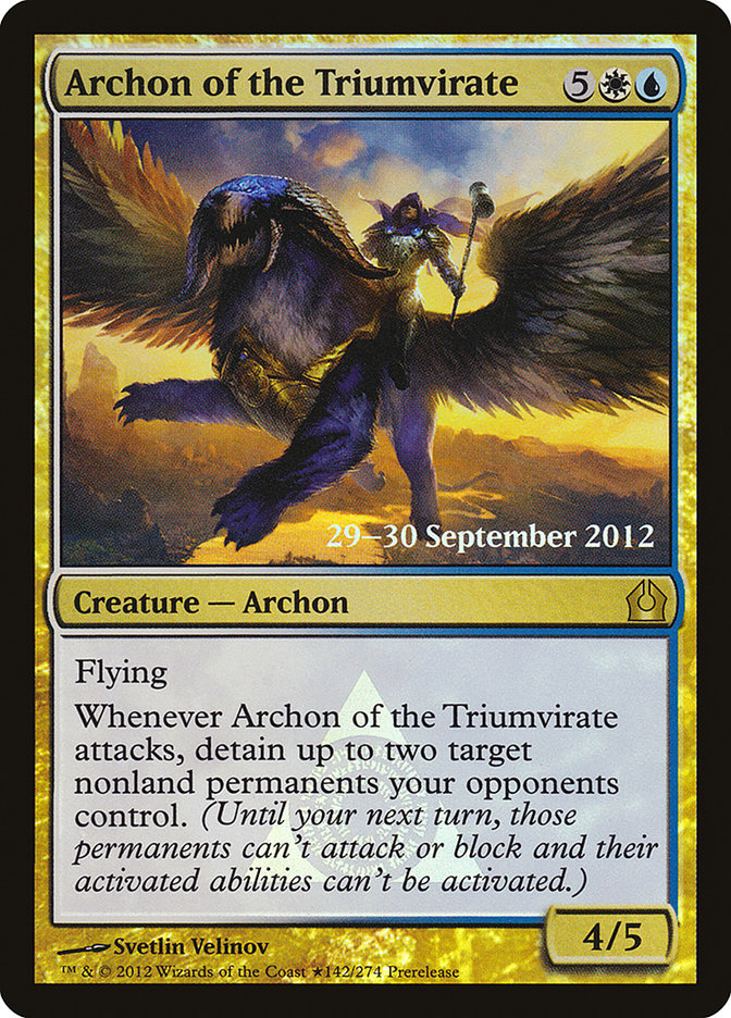 Archon of the Triumvirate [Return to Ravnica Prerelease Promos] | Impulse Games and Hobbies