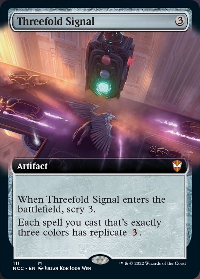 Threefold Signal (Extended Art) [Streets of New Capenna Commander] | Impulse Games and Hobbies