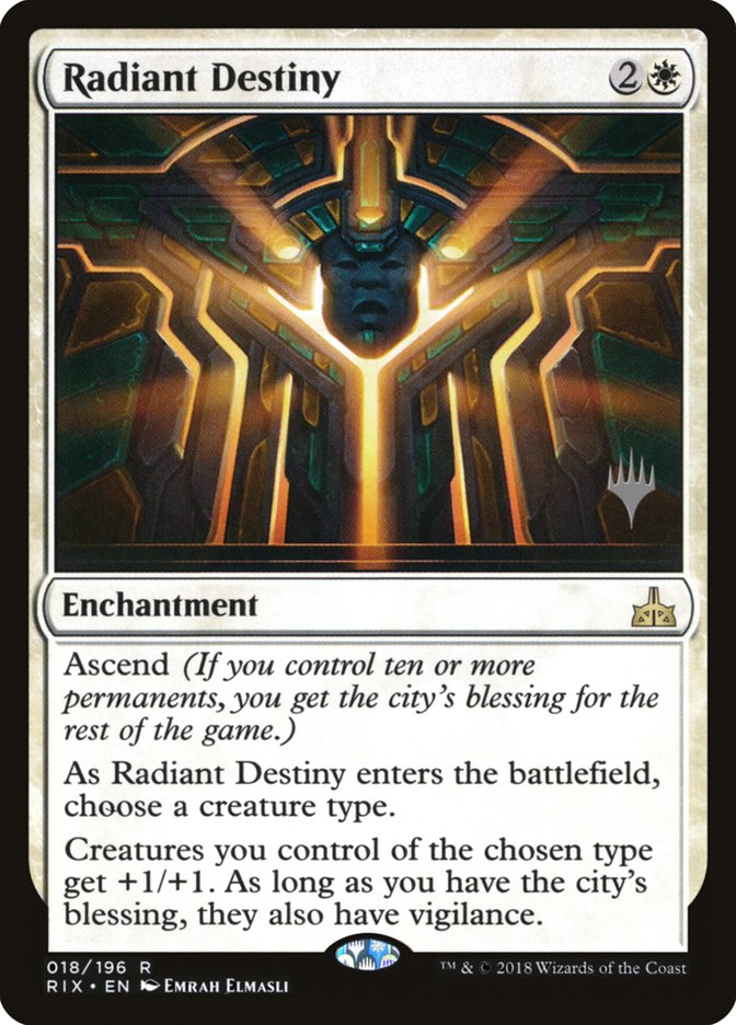 Radiant Destiny (Promo Pack) [Rivals of Ixalan Promos] | Impulse Games and Hobbies