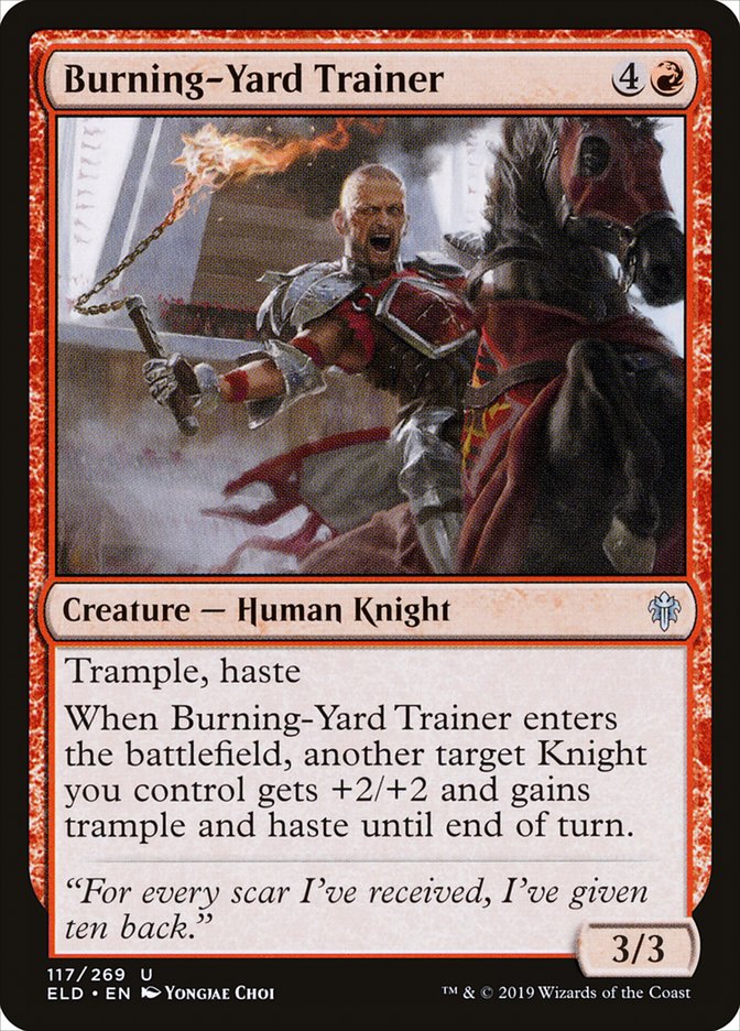 Burning-Yard Trainer [Throne of Eldraine] | Impulse Games and Hobbies