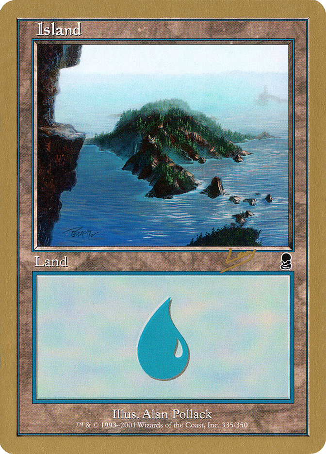 Island (rl335) (Raphael Levy) [World Championship Decks 2002] | Impulse Games and Hobbies