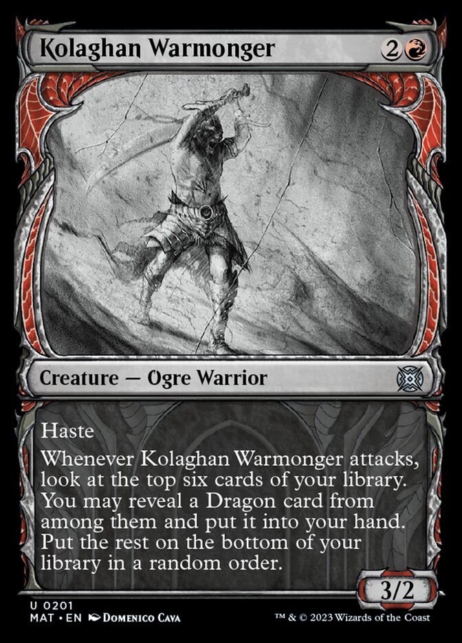 Kolaghan Warmonger (Showcase Halo Foil) [March of the Machine: The Aftermath] | Impulse Games and Hobbies