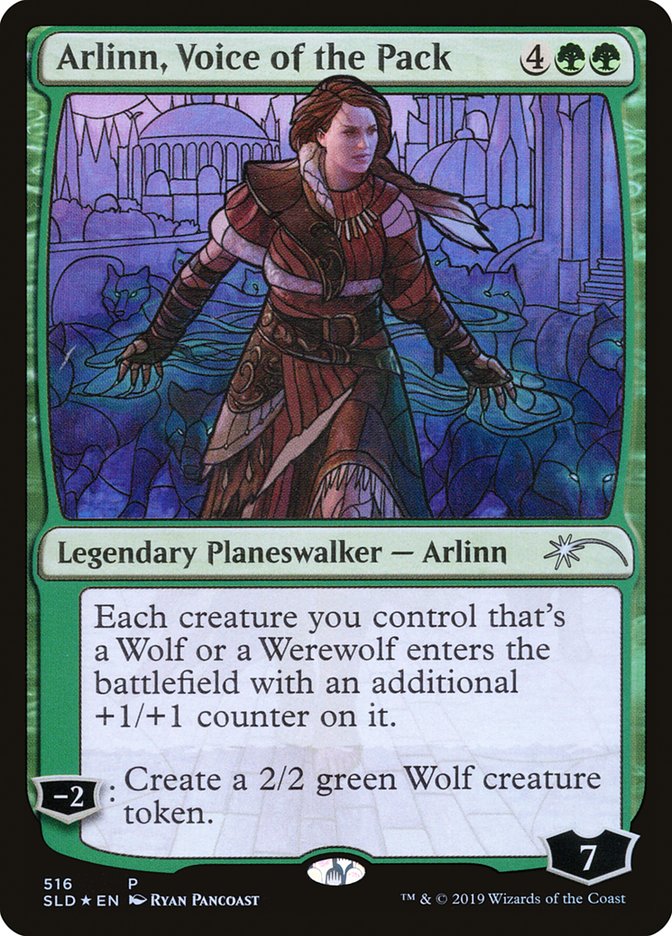 Arlinn, Voice of the Pack (Stained Glass) [Secret Lair Drop Promos] | Impulse Games and Hobbies