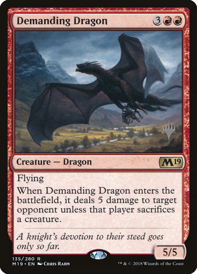 Demanding Dragon (Promo Pack) [Core Set 2019 Promos] | Impulse Games and Hobbies