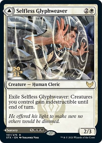 Selfless Glyphweaver // Deadly Vanity [Strixhaven: School of Mages Prerelease Promos] | Impulse Games and Hobbies