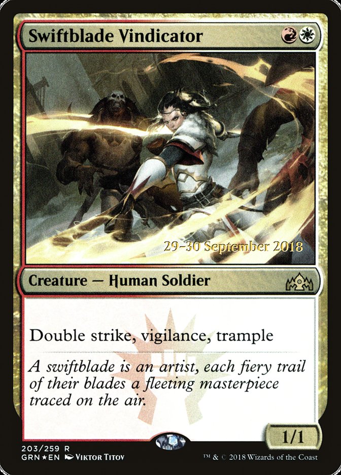 Swiftblade Vindicator  [Guilds of Ravnica Prerelease Promos] | Impulse Games and Hobbies