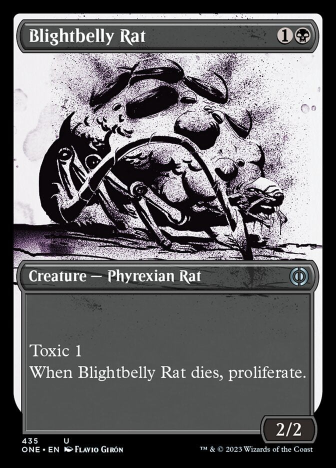 Blightbelly Rat (Showcase Ichor Step-and-Compleat Foil) [Phyrexia: All Will Be One] | Impulse Games and Hobbies