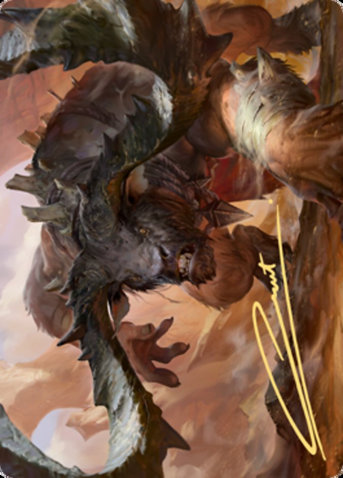 Moraug, Fury of Akoum Art Card (Gold-Stamped Signature) [Zendikar Rising Art Series] | Impulse Games and Hobbies