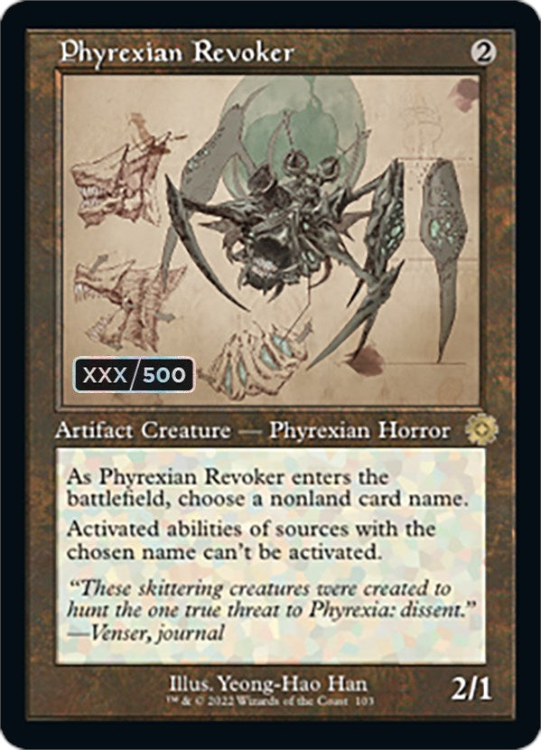 Phyrexian Revoker (Retro Schematic) (Serial Numbered) [The Brothers' War Retro Artifacts] | Impulse Games and Hobbies