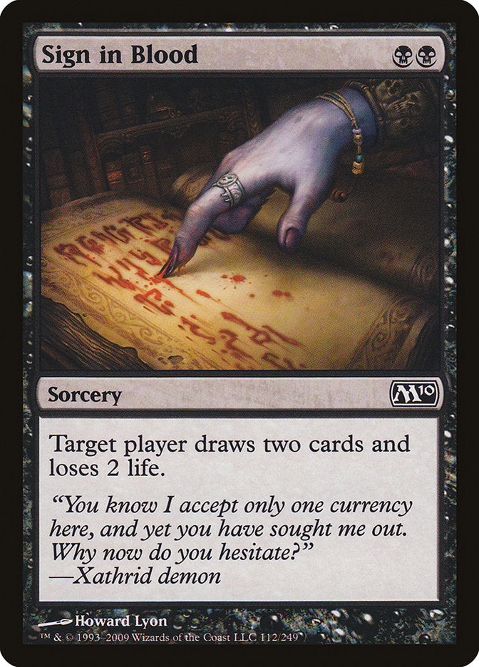 Sign in Blood [Magic 2010] | Impulse Games and Hobbies