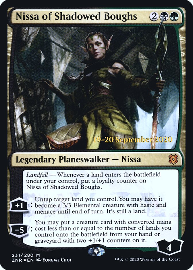 Nissa of Shadowed Boughs  [Zendikar Rising Prerelease Promos] | Impulse Games and Hobbies