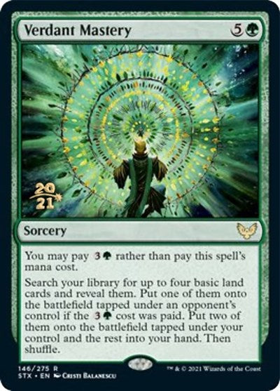 Verdant Mastery [Strixhaven: School of Mages Prerelease Promos] | Impulse Games and Hobbies