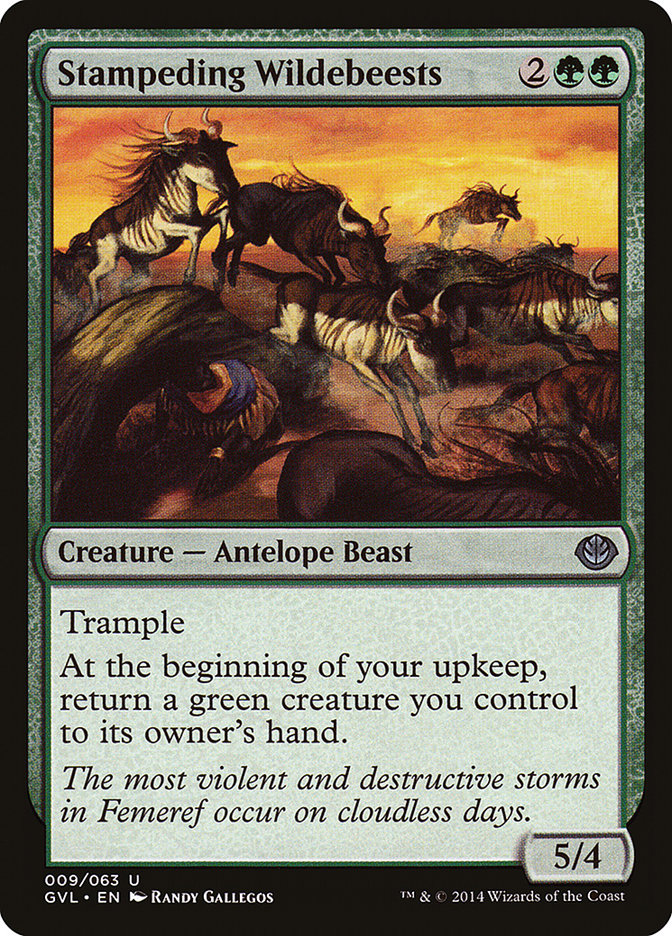 Stampeding Wildebeests (Garruk vs. Liliana) [Duel Decks Anthology] | Impulse Games and Hobbies