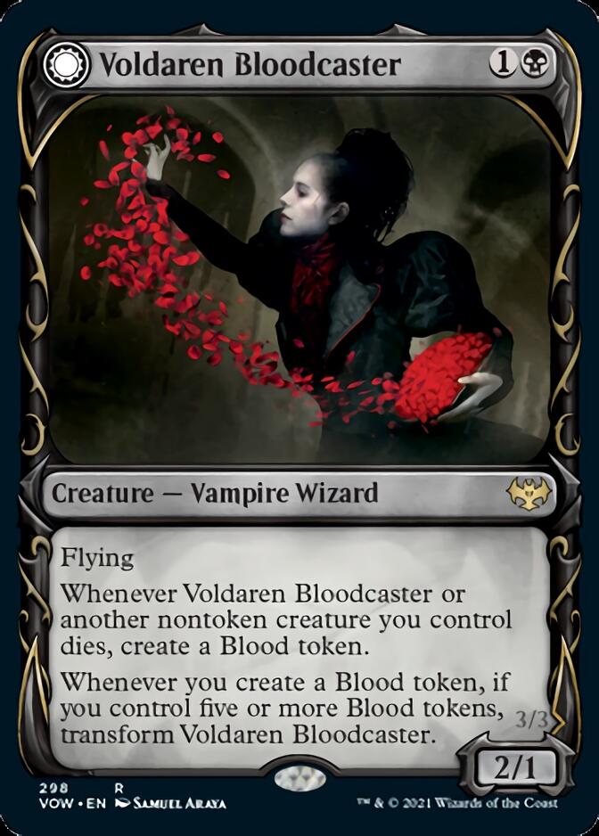 Voldaren Bloodcaster // Bloodbat Summoner (Showcase Fang Frame) [Innistrad: Crimson Vow] | Impulse Games and Hobbies