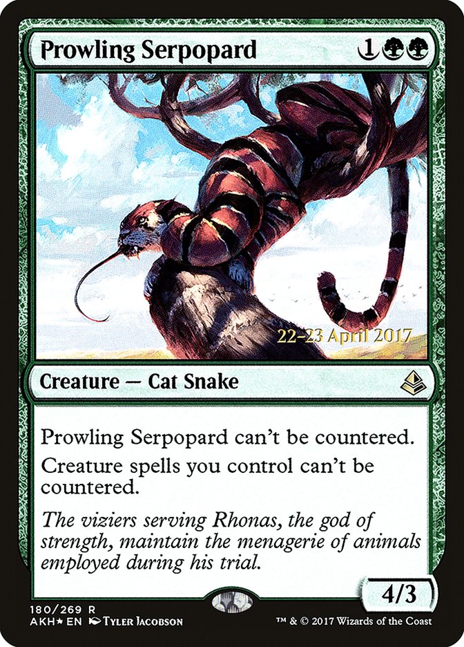 Prowling Serpopard [Amonkhet Prerelease Promos] | Impulse Games and Hobbies