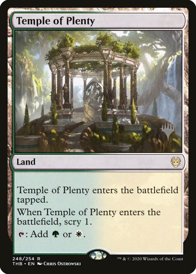 Temple of Plenty (Promo Pack) [Theros Beyond Death Promos] | Impulse Games and Hobbies