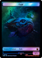 Fish // Alien Salamander Double-Sided Token (Surge Foil) [Doctor Who Tokens] | Impulse Games and Hobbies